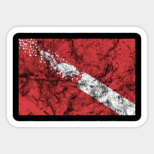 Diver Flag Underwater Diving Gift Sticker